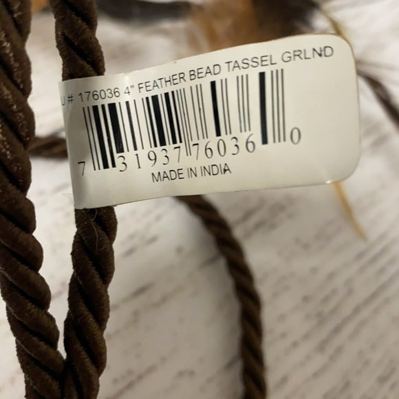 *Fall Thanksgiving Christmas Southwestern Feather Glass Bead Garland 3 - Picture 5 of 5